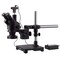Amscope 3.5X-45X Trinocular Stereo Zoom Microscope on Single-Arm Boom Stand, 80-LED Ring Light, 5MP Camera SM-3TX-80MB-5M-B - alternate 1
